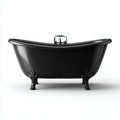 Bañera acrílica 168x73x61 cm - negro - adecuada para baño - diseño vintage