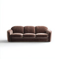 Sofá de 3 plazas-terciopelo-188x88x90 cm-marrón-estilo moderno acogedor