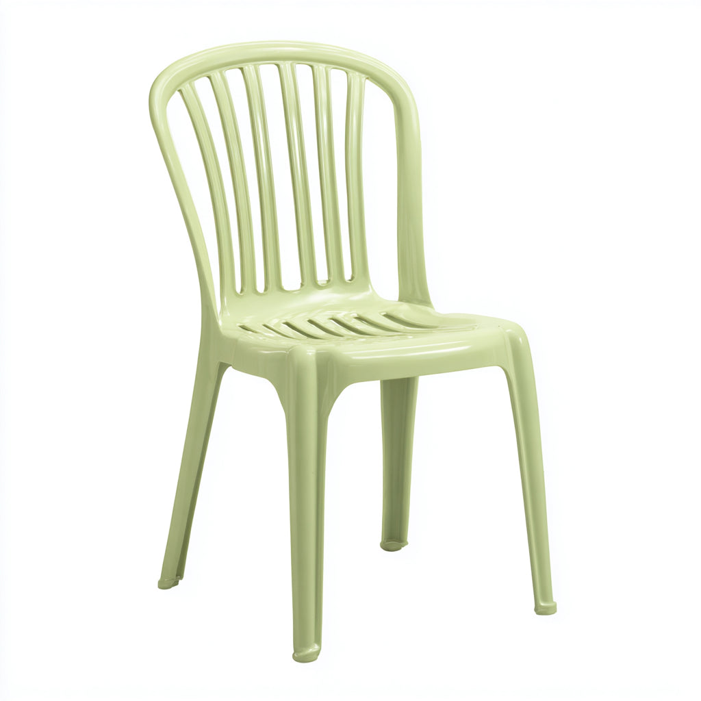 Silla de jardín plástico 46x50x88 cm - verde - estilo sencillo apta para exterior