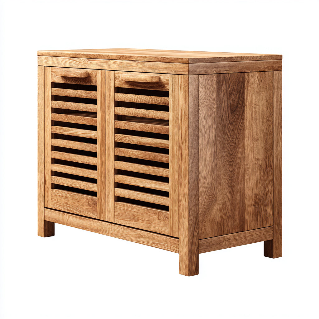 Zapatero madera 80x35x85 cm - roble - diseño rústico