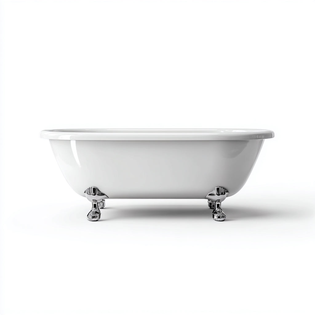Bañera - Acrílico - 160x70x60 cm - Blanco - Apto para baño - Estilo clásico