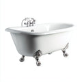 Bañera acrílica 168x75x70 cm - blanca - estilo clásico tradicional con patas para baño