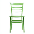 Silla de jardín plástico 45x50x85 cm - verde - estilo sencillo apta para exterior