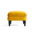 Reposapiés - terciopelo - 55x40x45 cm - amarillo - estilo clásico