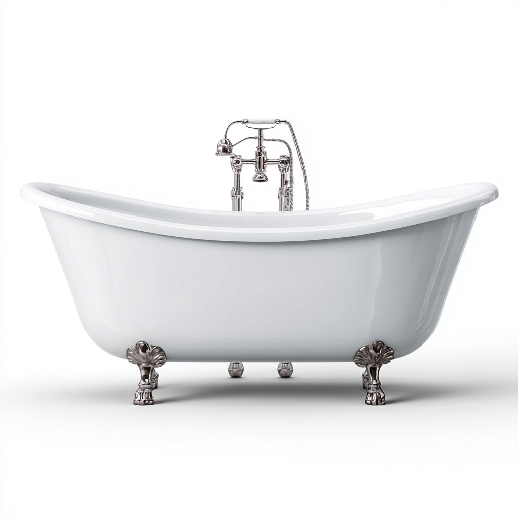 Bañera - Acrílico - 170x75x78 cm - Blanco - Apto para baño - Estilo clásico