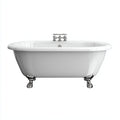 Bañera acrílica 165x75x68 cm - blanca - estilo clásico con patas para baño