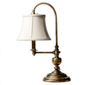 Lámpara de mesa - metal 40x25x55 cm - dorado - beige - apta para salón - dormitorio - diseño clásico
