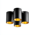 Lámpara de techo - metal - 34x15 cm - negro-dorado - diseño moderno minimalista