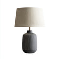Lámpara de mesa cerámica 27x27x44 cm - beige - gris oscuro - adecuada para salón - dormitorio - diseño decorativo