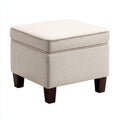 Reposapiés - tela - 60x60x45 cm - beige - estilo contemporáneo