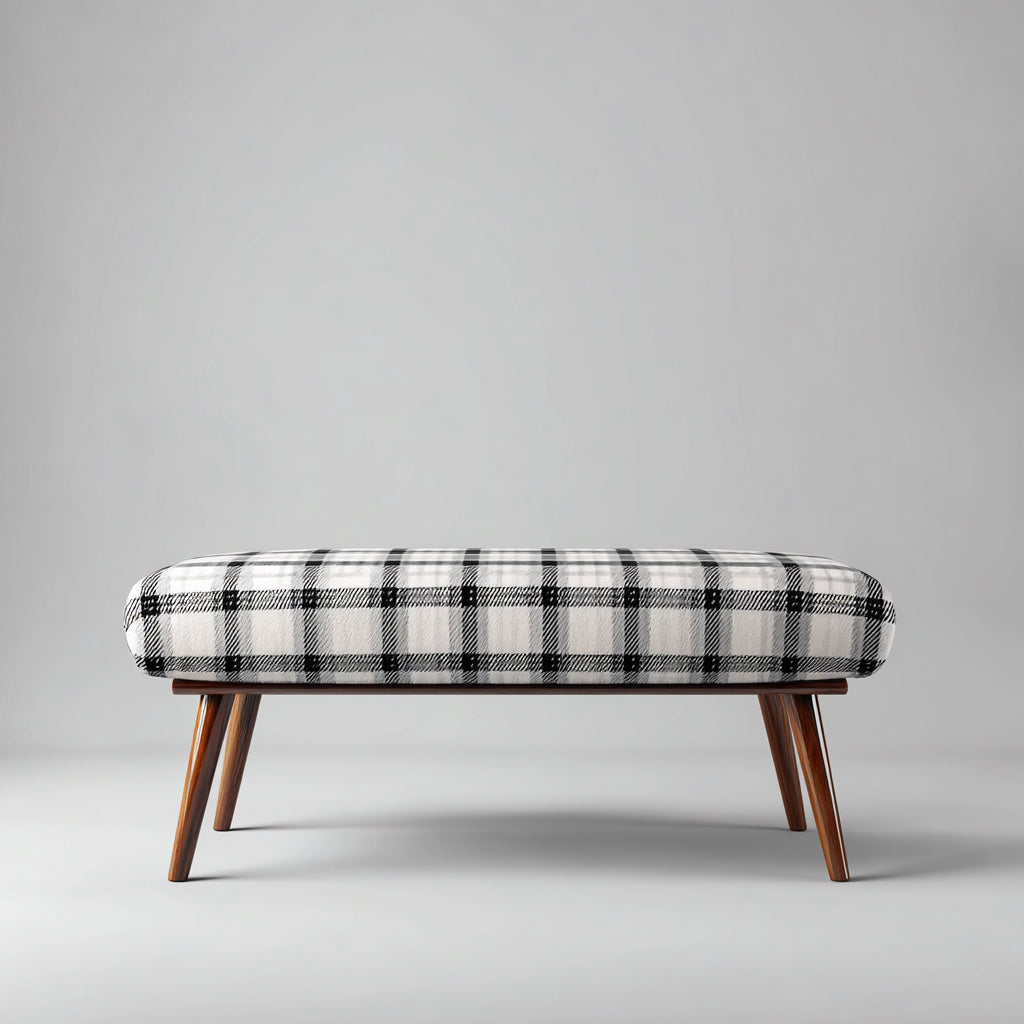 Banco de entrada madera y tela 104x40x45 cm - gris - madera - diseño moderno apto para recibidor