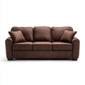Sofá de 3 plazas-tela-188x88x90 cm-marrón-aconchado moderno