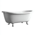 Bañera acrílica 165x74x69 cm - blanca - estilo clásico tradicional con patas para baño