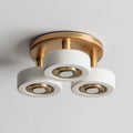 Lámpara de techo - metal-plástico - 30x30x18 cm - oro-blanco - estilo moderno