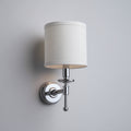 Aplique de pared metal y tela 20x18x34 cm - blanco - para iluminación interior - diseño moderno