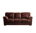 Sofá de 3 plazas-terciopelo suave-192x92x94 cm-marrón oscuro-estilo acogedor clásico