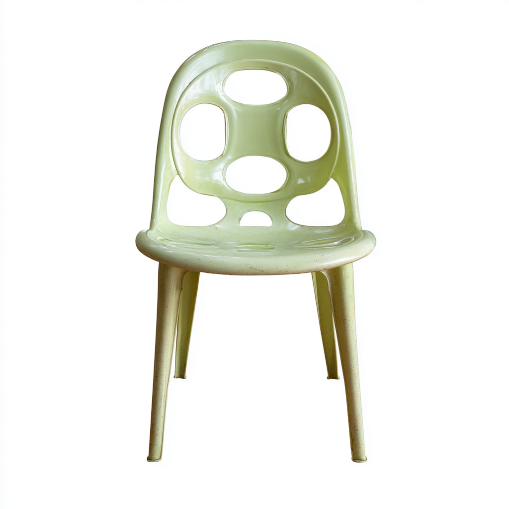 Silla de jardín plástico 46x50x85 cm - verde - estilo moderno apta para exterior